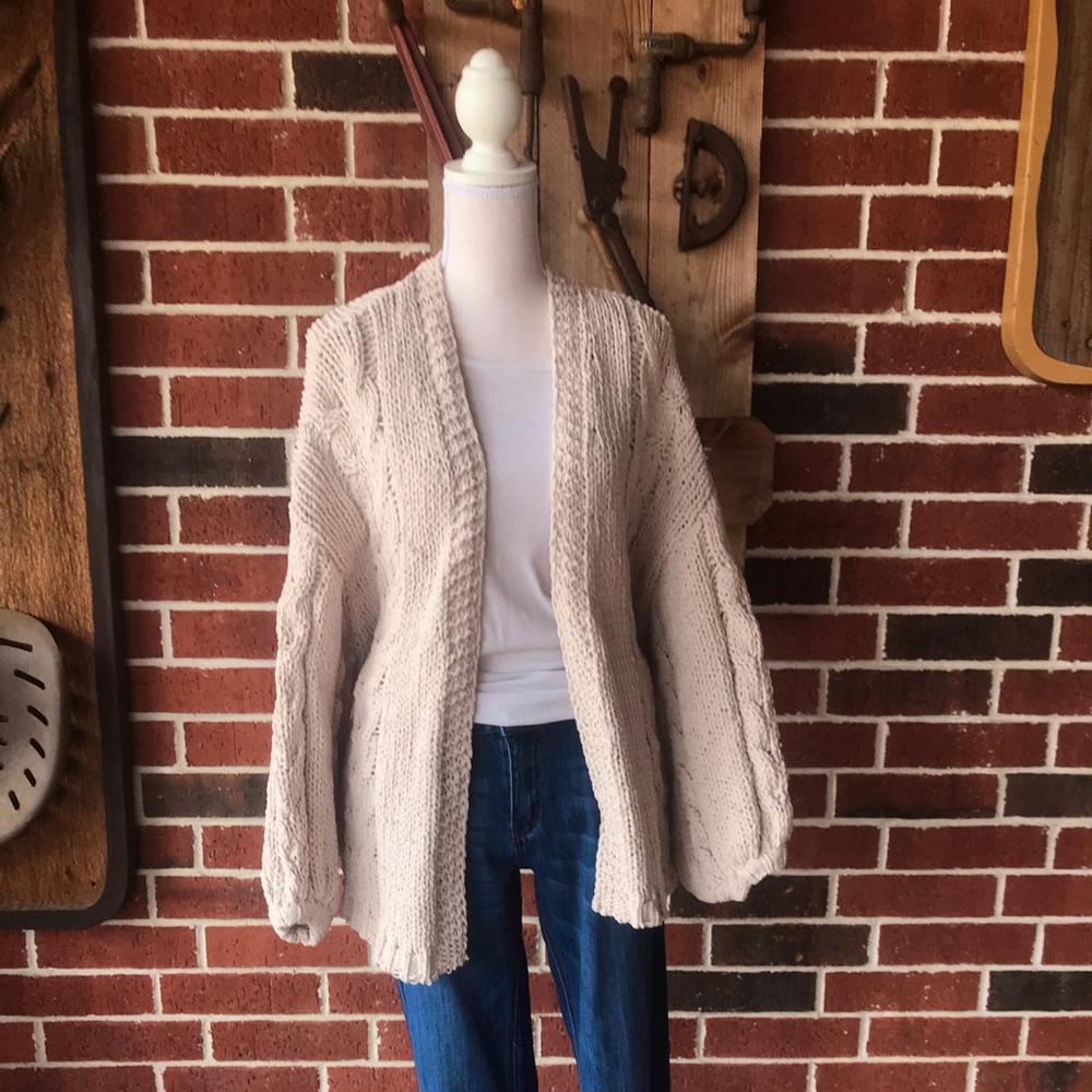 Tan Knit Cardigan